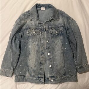 Fate Rhinestone Denim Jacket